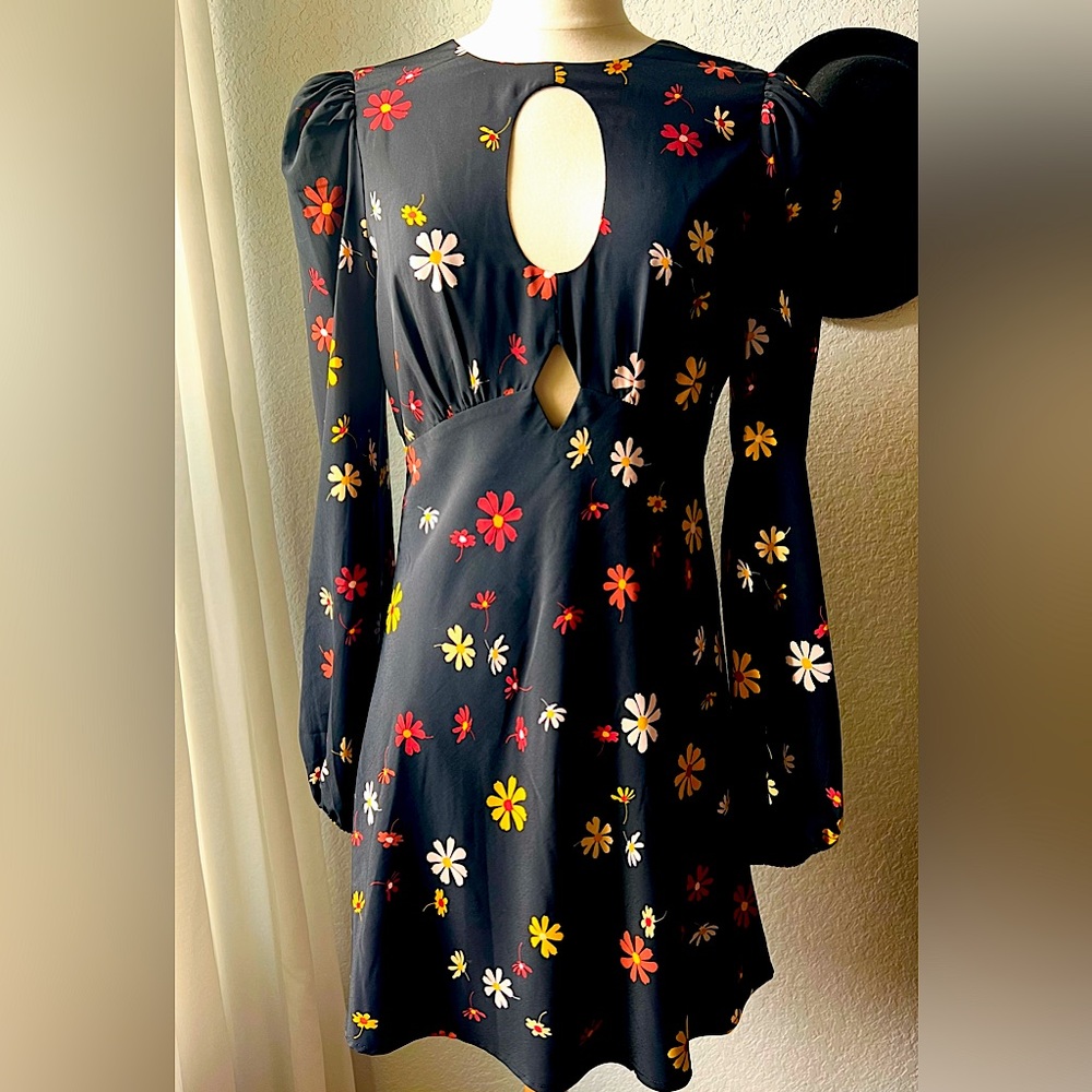 WAYF fall dress with keyholes